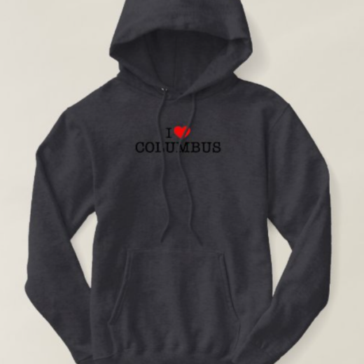 I LOVE COLUMBUS pullover hoodie